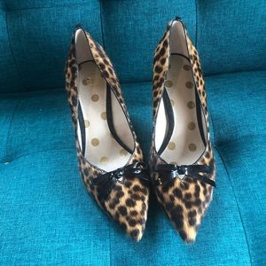 Boden leopard print heels 41 calf hair